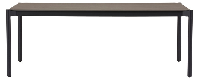 Havebord 205 x 104 cm i sort Grey Stone Look